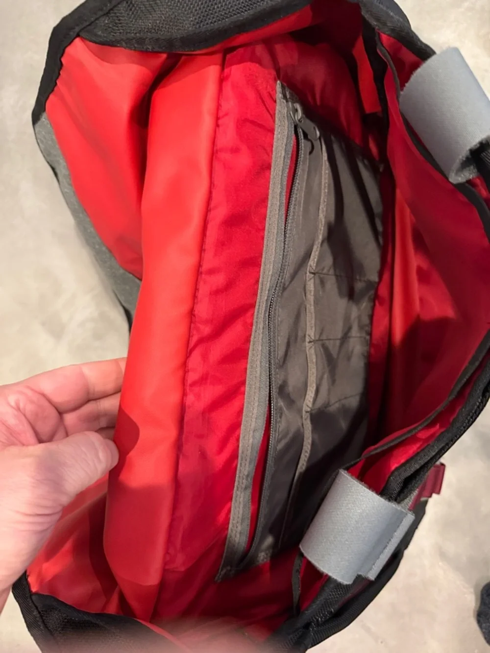 Timbuk2 Black Messenger Bag with Red Accents